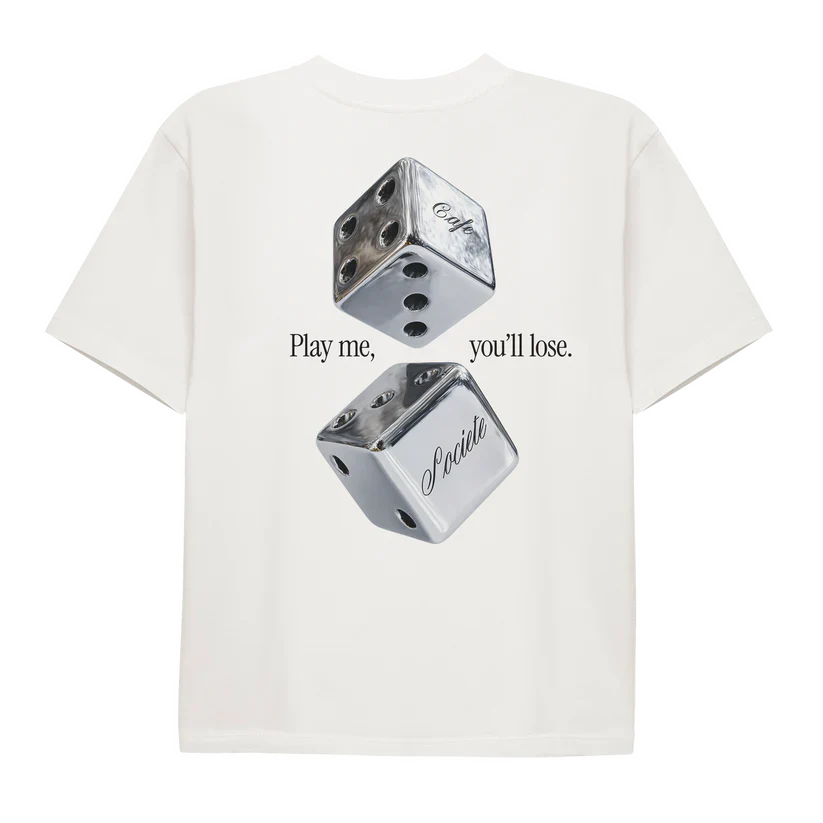 Cafe Societe T-shirt Dices White N-Hype streetwear koszulka biała