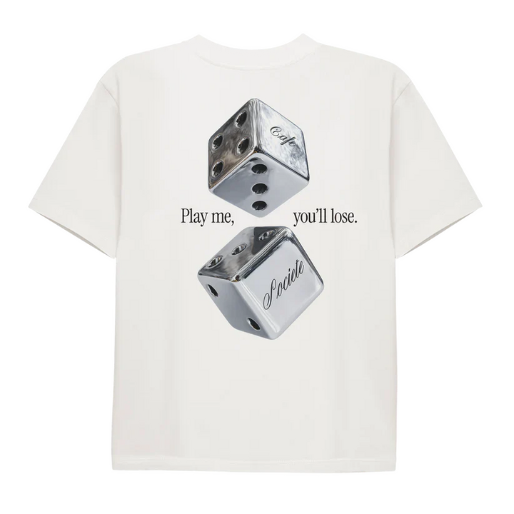 Cafe Societe T-shirt Dices White N-Hype streetwear koszulka biała