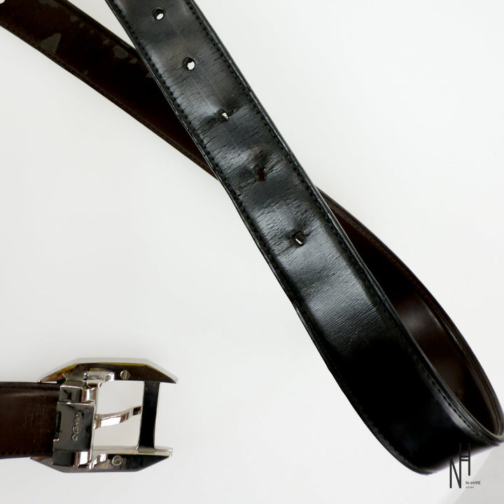 Cartier Santos Belt czarny skórzany pas męski N-Hype