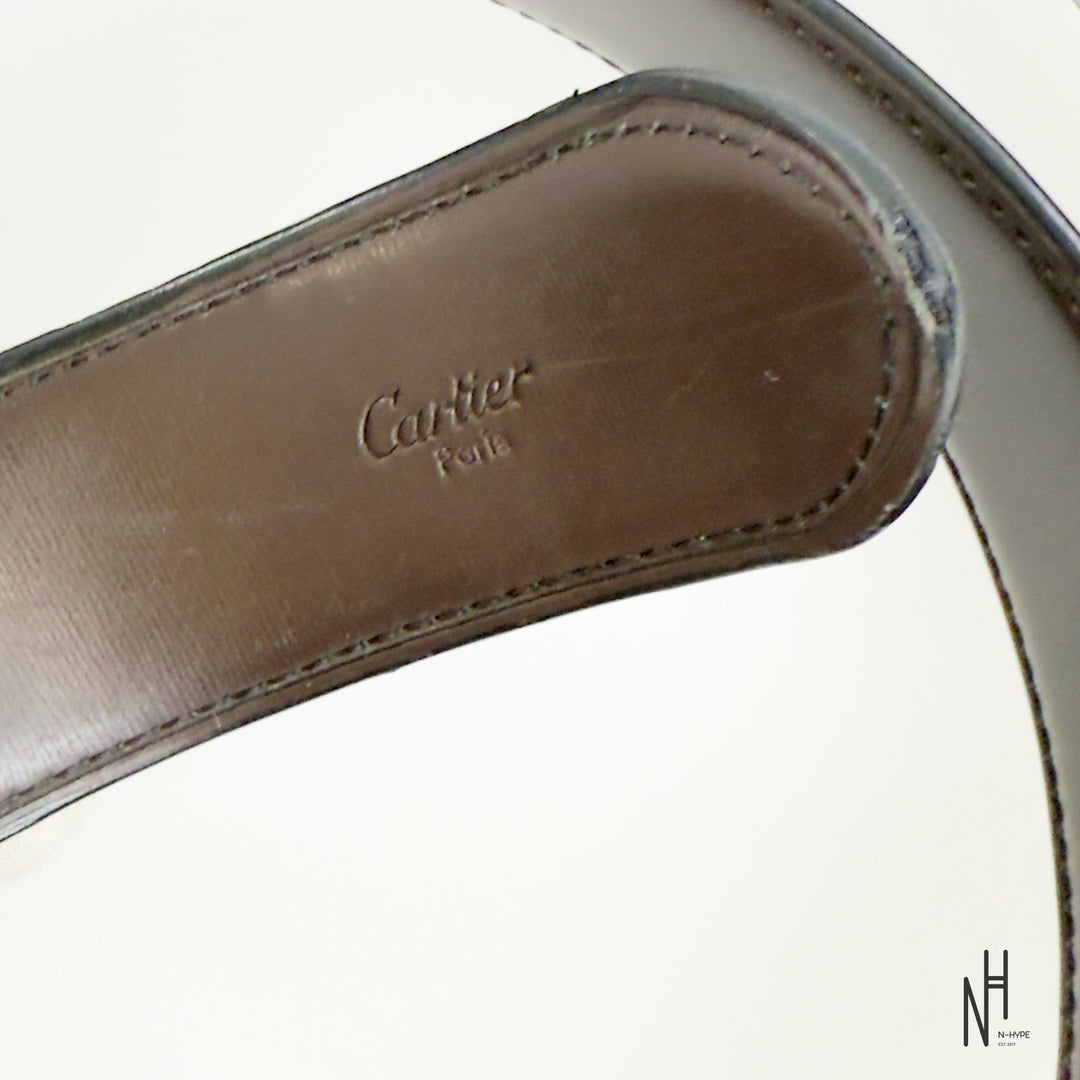 Cartier Santos Belt czarny ze złotymi elementami N-Hype