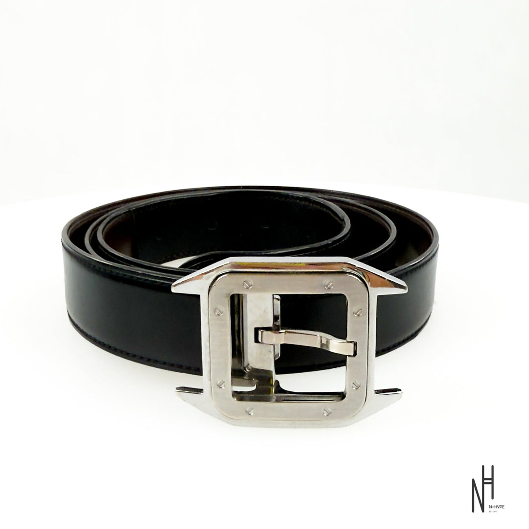 Cartier Santos Belt czarny skórzany N-Hype