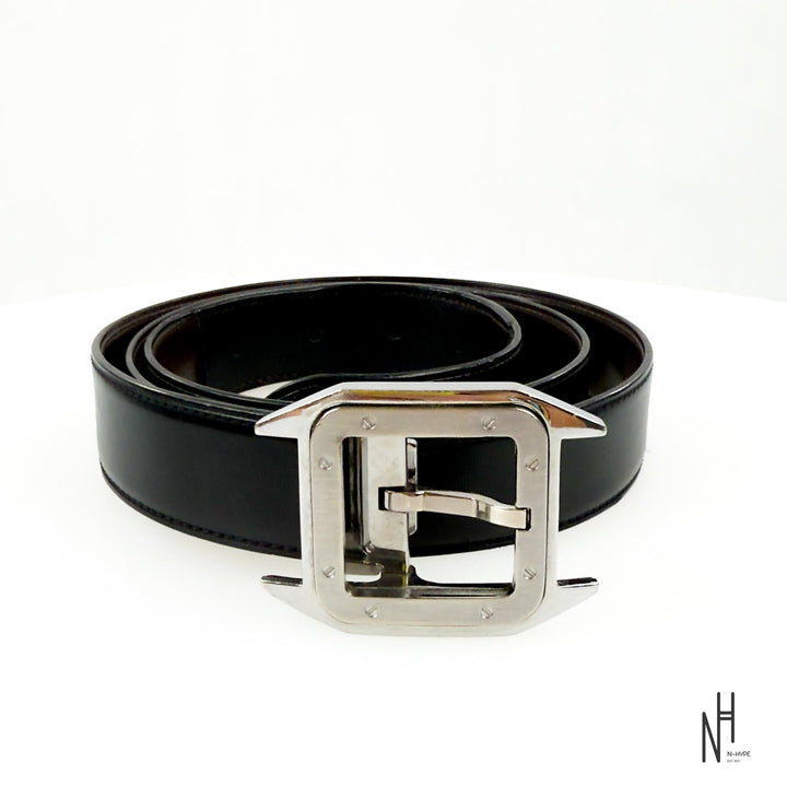 Cartier Santos Belt czarny skórzany N-Hype