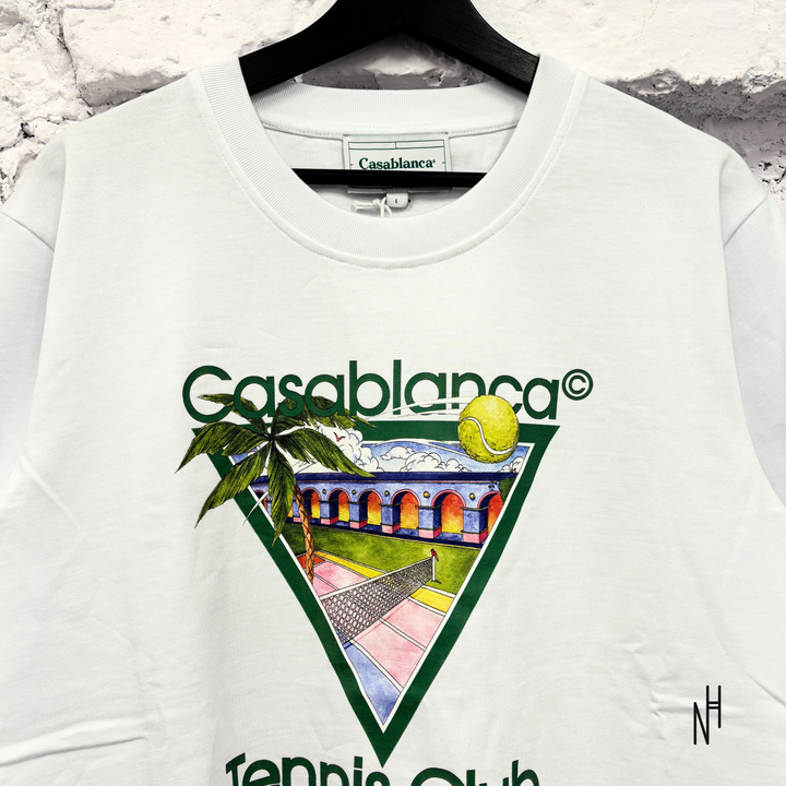 Casablanca T-Shirt Tennis Club Icon White N-Hype men's streetwear t-shirt.