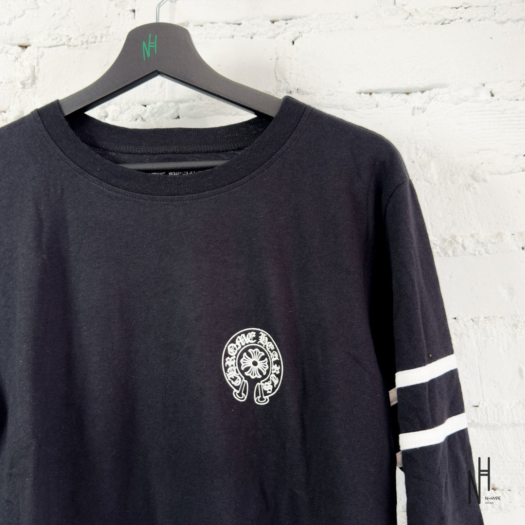 Chrome Hearts 33 Print Striped Longsleeve koszulka męska czarno-biała N-Hype