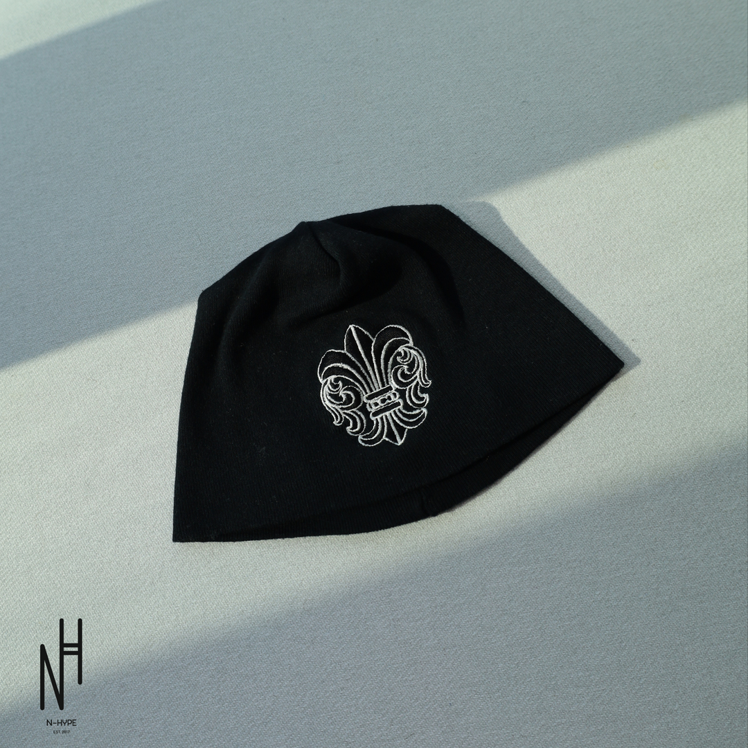 Chrome Hearts 90s BS Fleur Skull Beanie czarny N-Hype