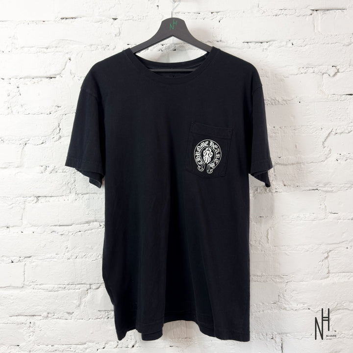 Chrome Hearts American Flag Dagger T-shirt czarno-biała N-Hype