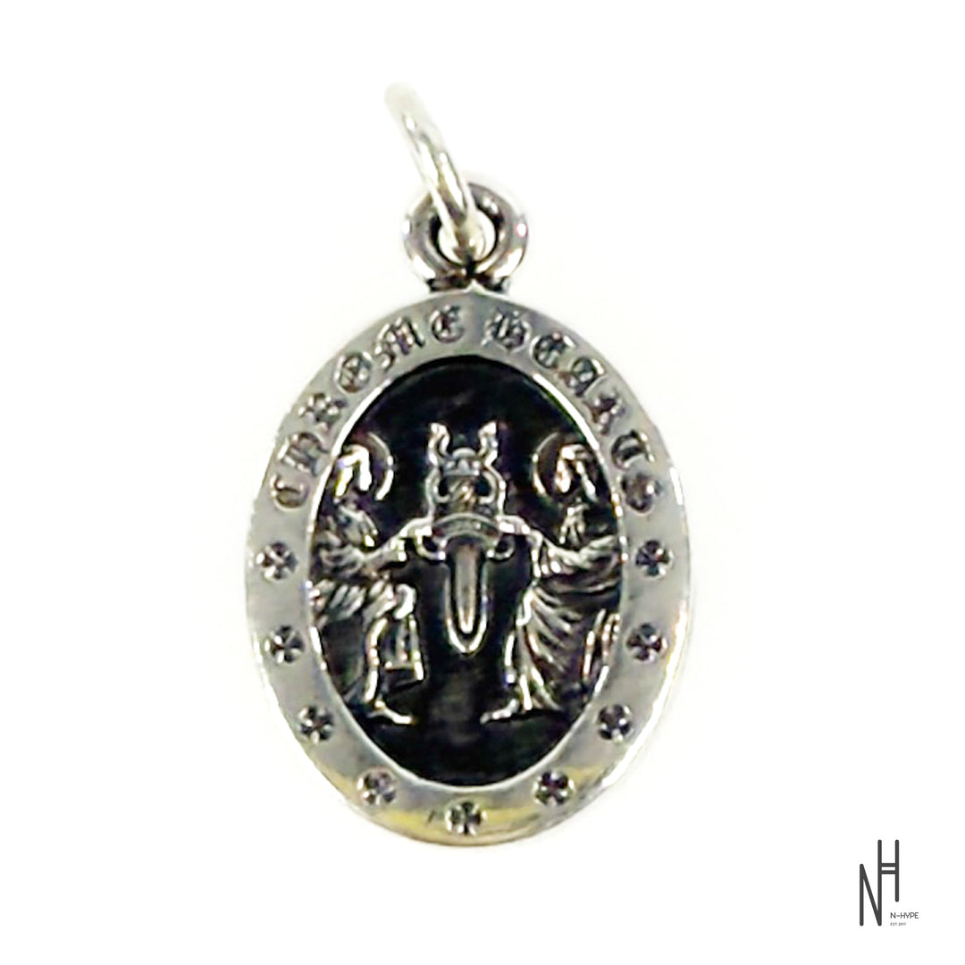 Chrome Hearts Angel Oval Charm Pendant srebrny N-Hype streetwear.