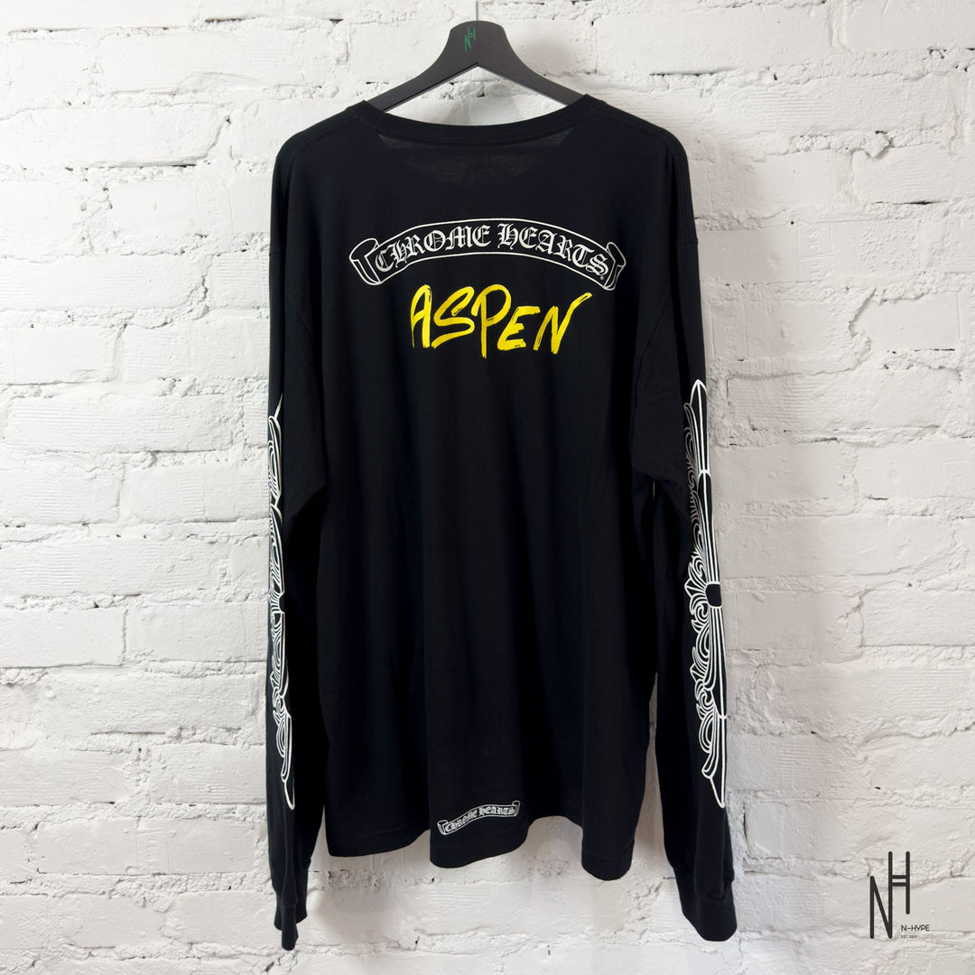 Chrome Hearts Aspen Floral Longsleeve koszulka męska czarna N-Hype.