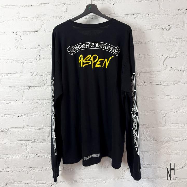 Chrome Hearts Aspen Floral Longsleeve koszulka męska czarna N-Hype.
