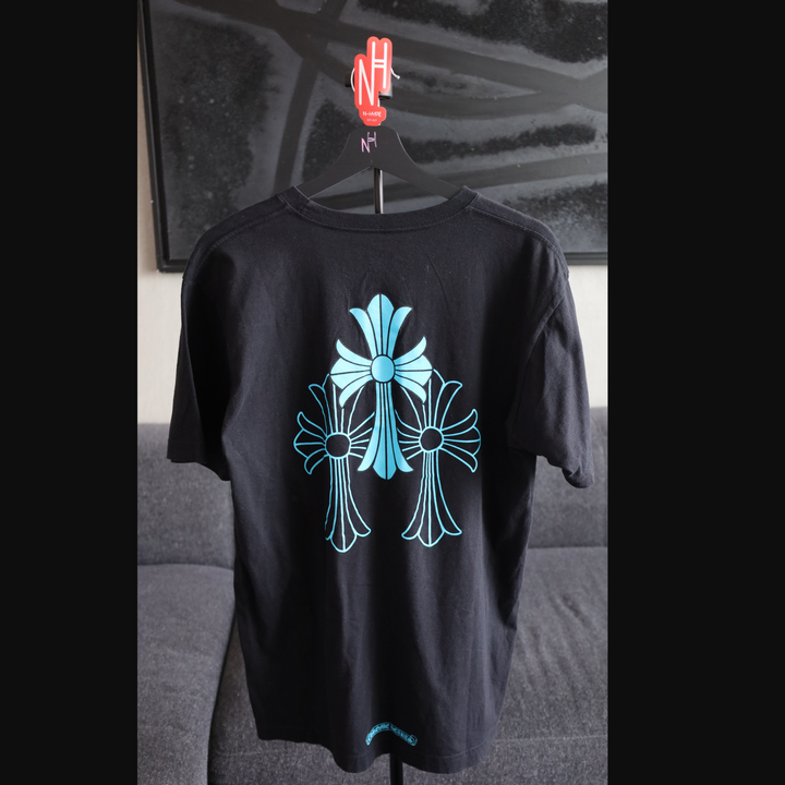 Chrome Hearts Black Blue Logo Tee koszulka męska N-Hype