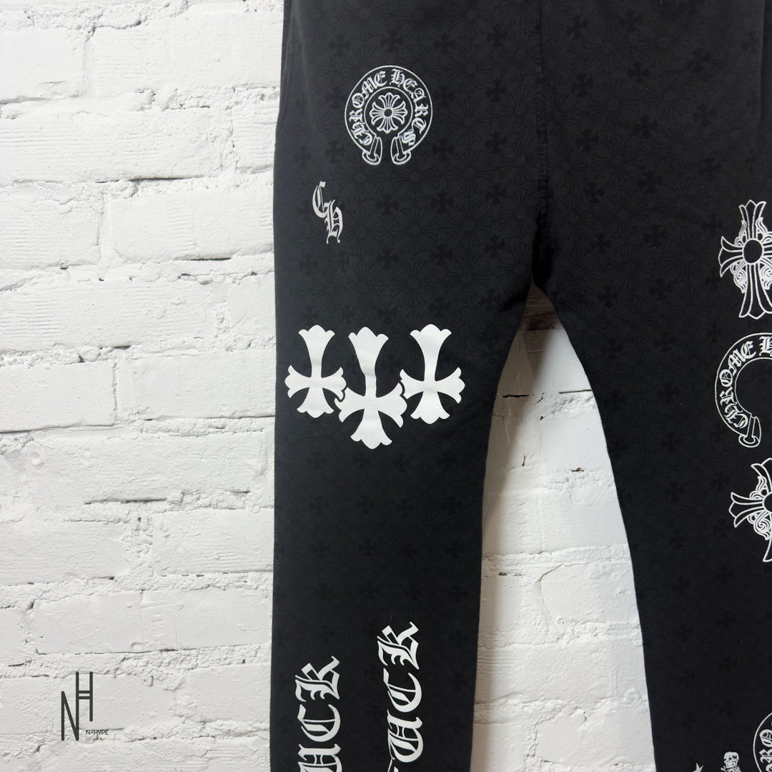Chrome Hearts Black Sweatpants N-Hype streetwear joggers sweatpants casual fashion trendsetter.