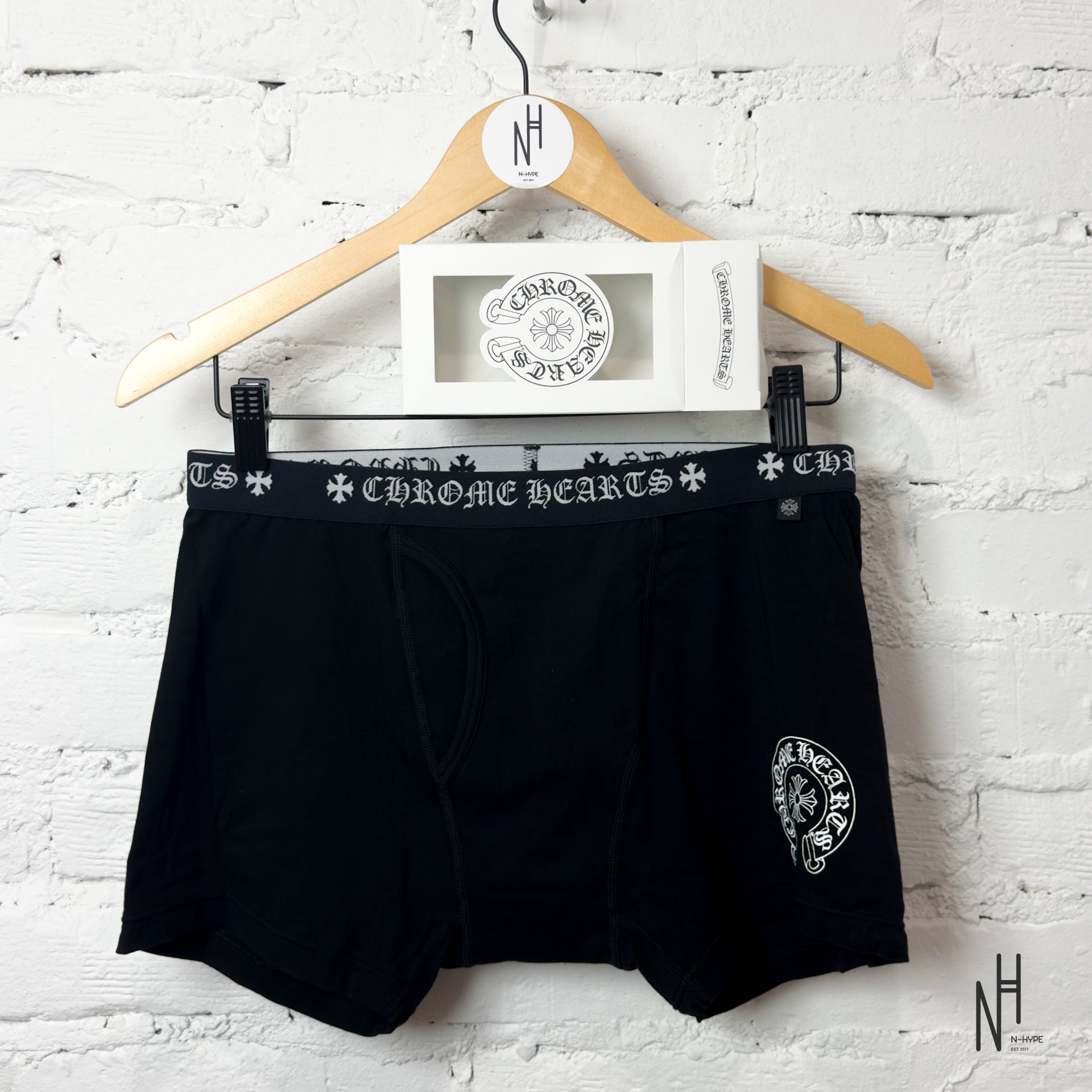 Buty Chrome Hearts Boxer Briefs Short Black / White | N-Hype