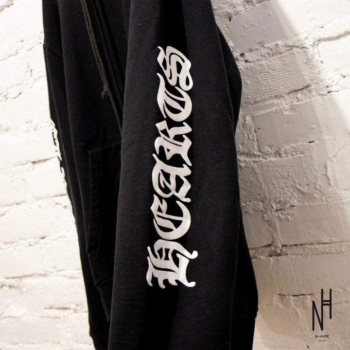 Chrome Hearts Cemetery Cross Hoodie Black N-Hype streetwear fashion sweatshirt.