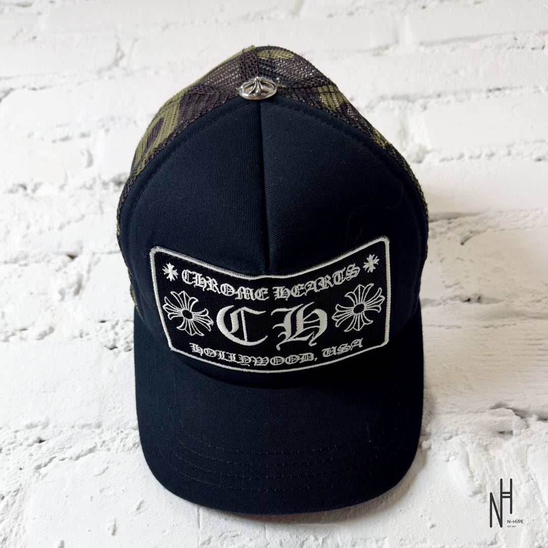 Chrome Hearts CH Hollywood Trucker Hat Black/Camo czapka z daszkiem N-Hype.