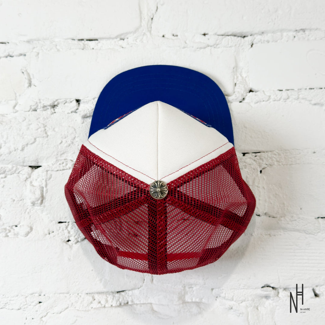 Chrome Hearts CH Hollywood Trucker Hat 4th of July White/Red/Blue czapka trucker N-Hype.