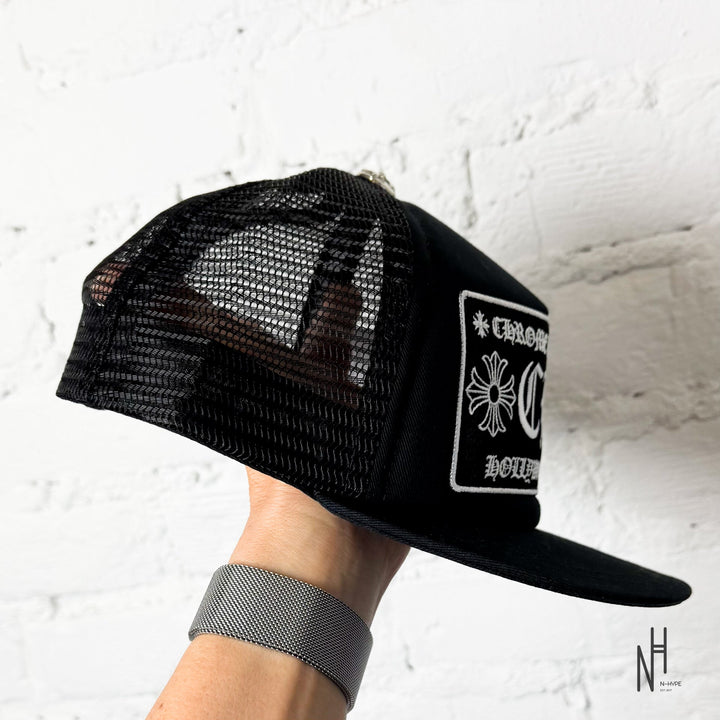 Chrome Hearts CH Hollywood Trucker Hat Black / Black streetwear cap N-Hype.