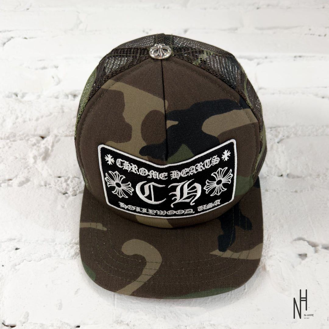 Chrome Hearts CH Hollywood Trucker Hat Camo - N-Hype