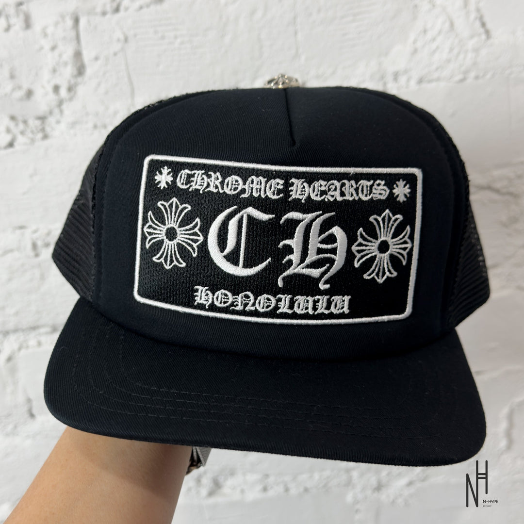 Chrome Hearts CH Honolulu Trucker Hat Black / Black czapka trucker N-Hype.
