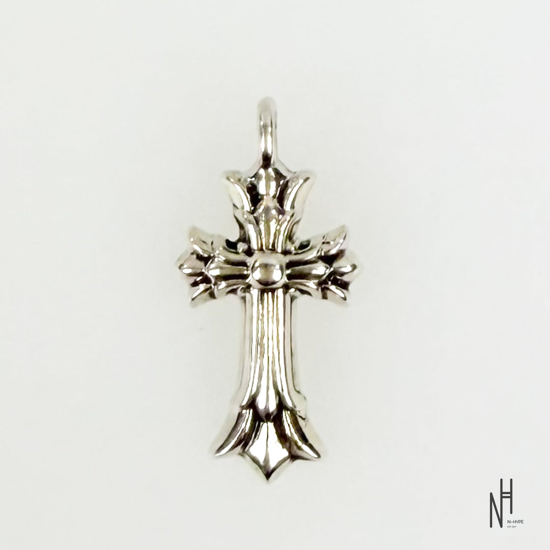 Chrome Hearts Double Cross Charm Pendant srebrny naszyjnik N-Hype