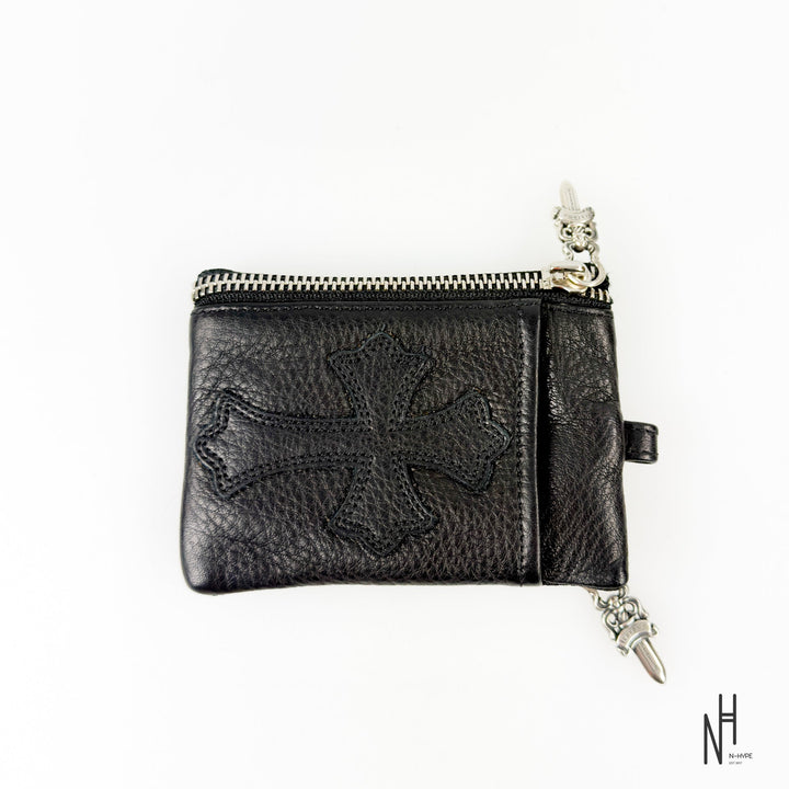 Chrome Hearts Double Zip Dagger Leather Wallet Black - zdjęcie 2 - N-Hype