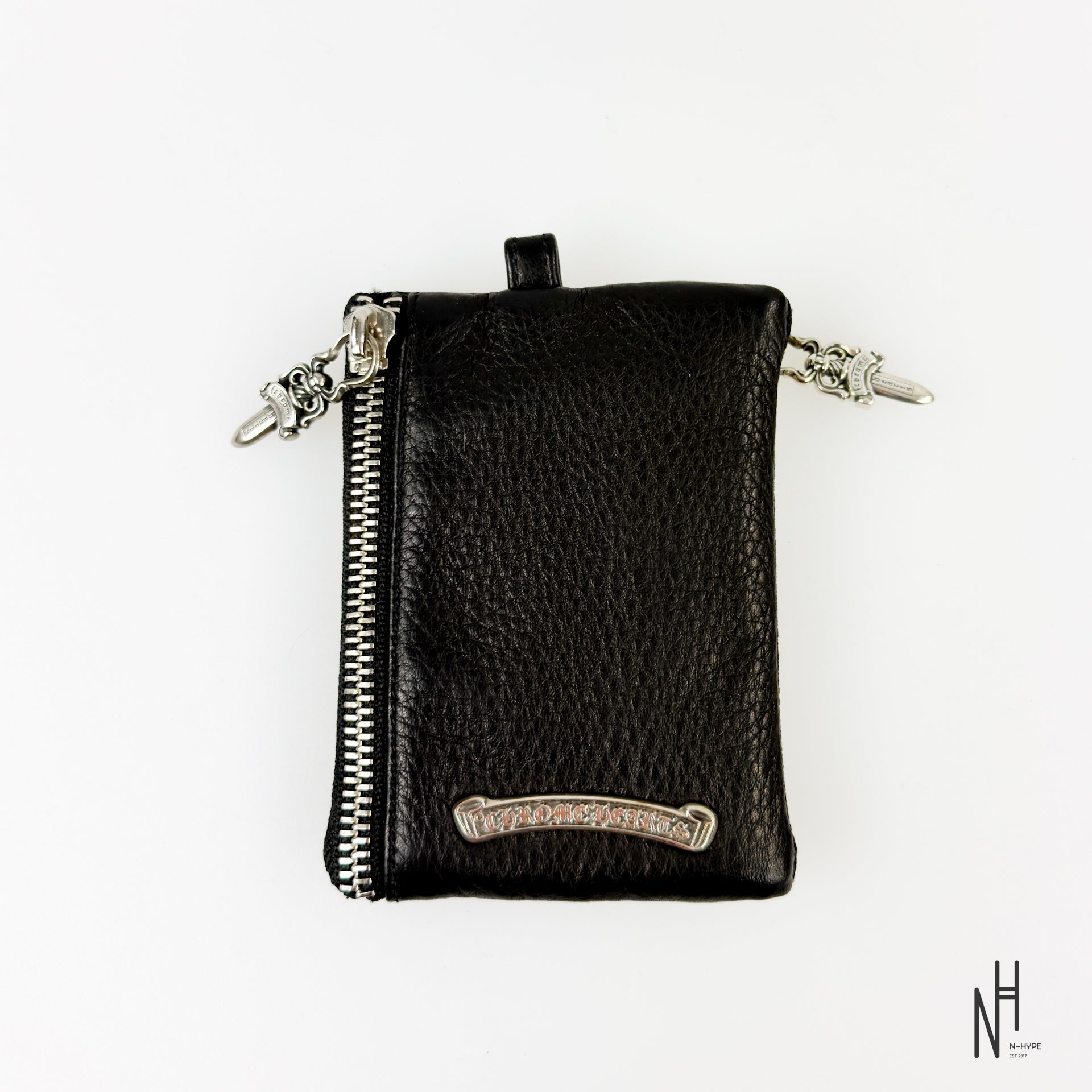 Chrome Hearts Double Zip Dagger Leather Wallet Black | N-Hype