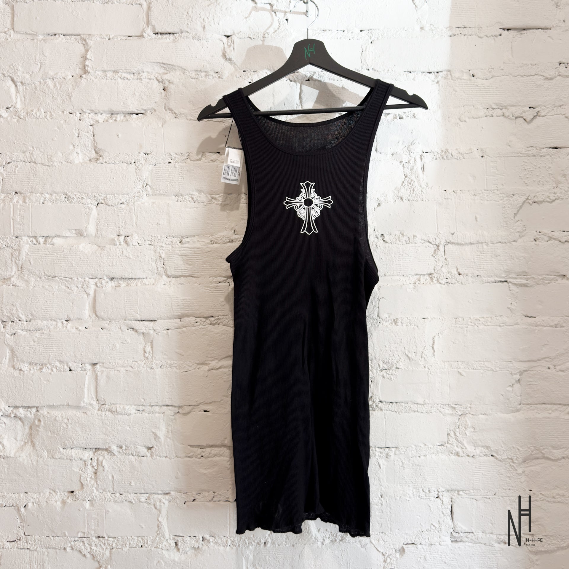 Chrome Hearts Hairy Cross Rib Black Tank | N-Hype