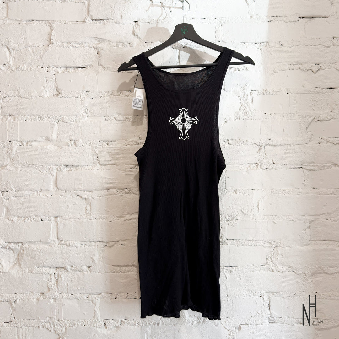Chrome Hearts Hairy Cross Rib Black Tank top N-Hype streetwear shop.