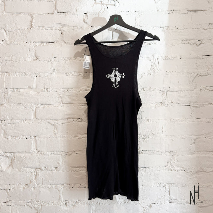 Chrome Hearts Hairy Cross Rib Black Tank top N-Hype streetwear shop.