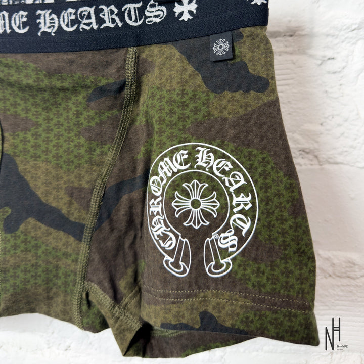 Chrome Hearts Horseshoe Boxer Briefs Camo N-Hype męskie slipy streetwear camouflage.