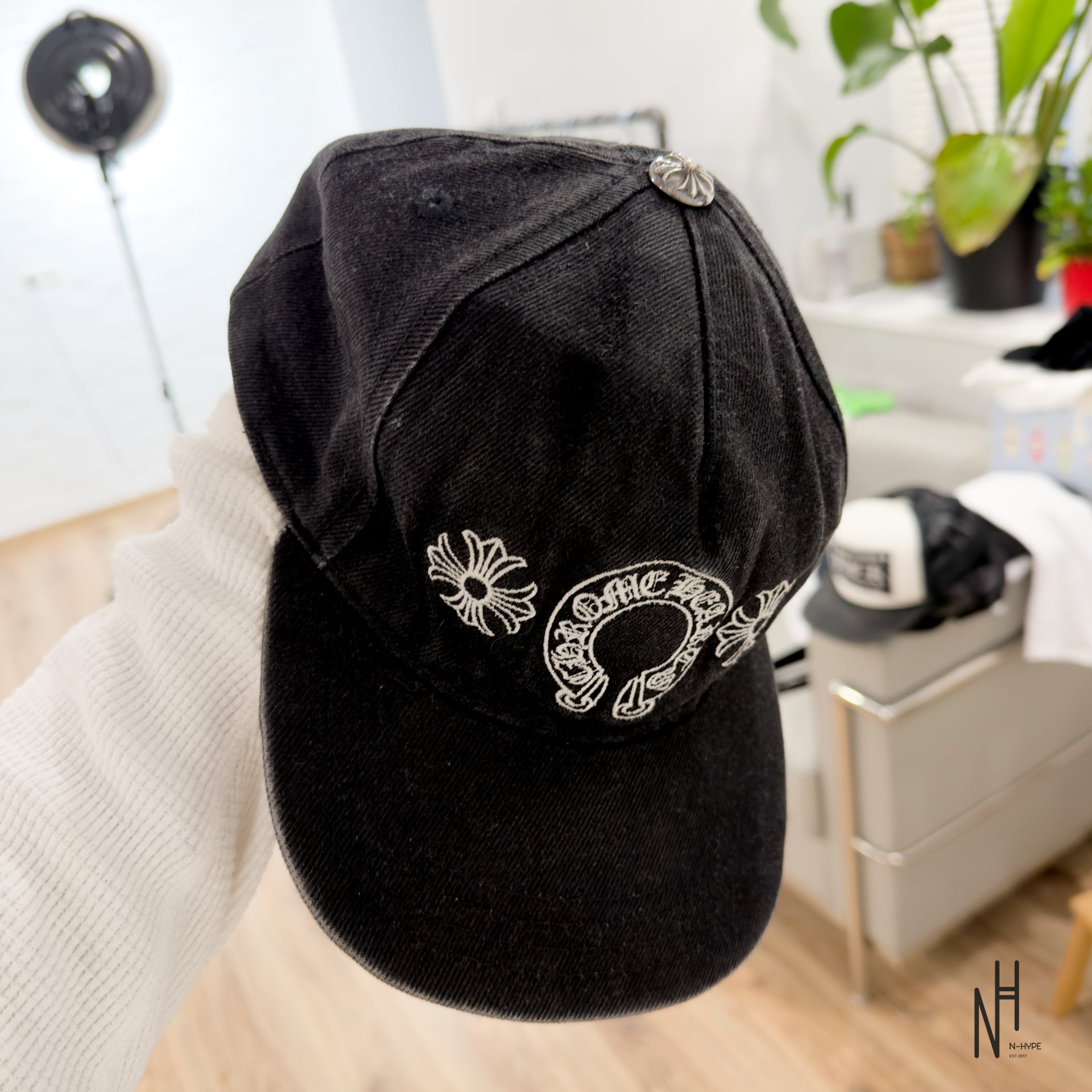 Chrome Hearts Horseshoe Denim Cap | N-Hype