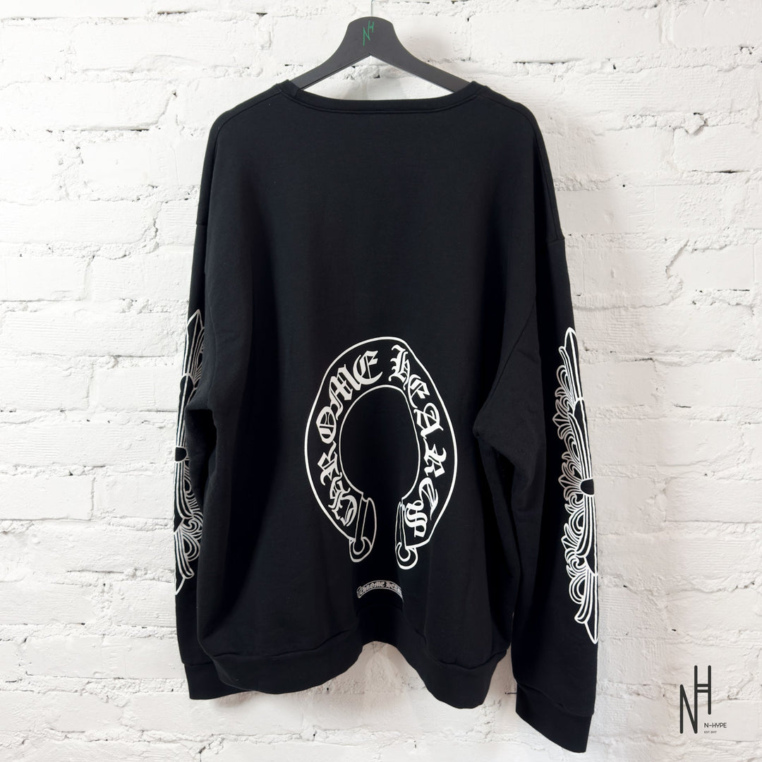 Chrome Hearts Horseshoe Floral Crewneck Black koszulka męska N-Hype