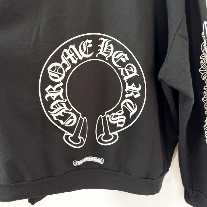 Chrome Hearts Horseshoe Floral Crewneck Black bluza N-Hype