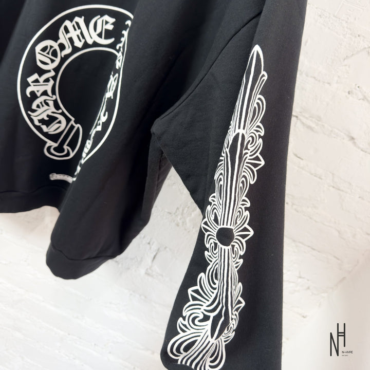 Chrome Hearts Horseshoe Floral Crewneck Black koszulka męska N-Hype