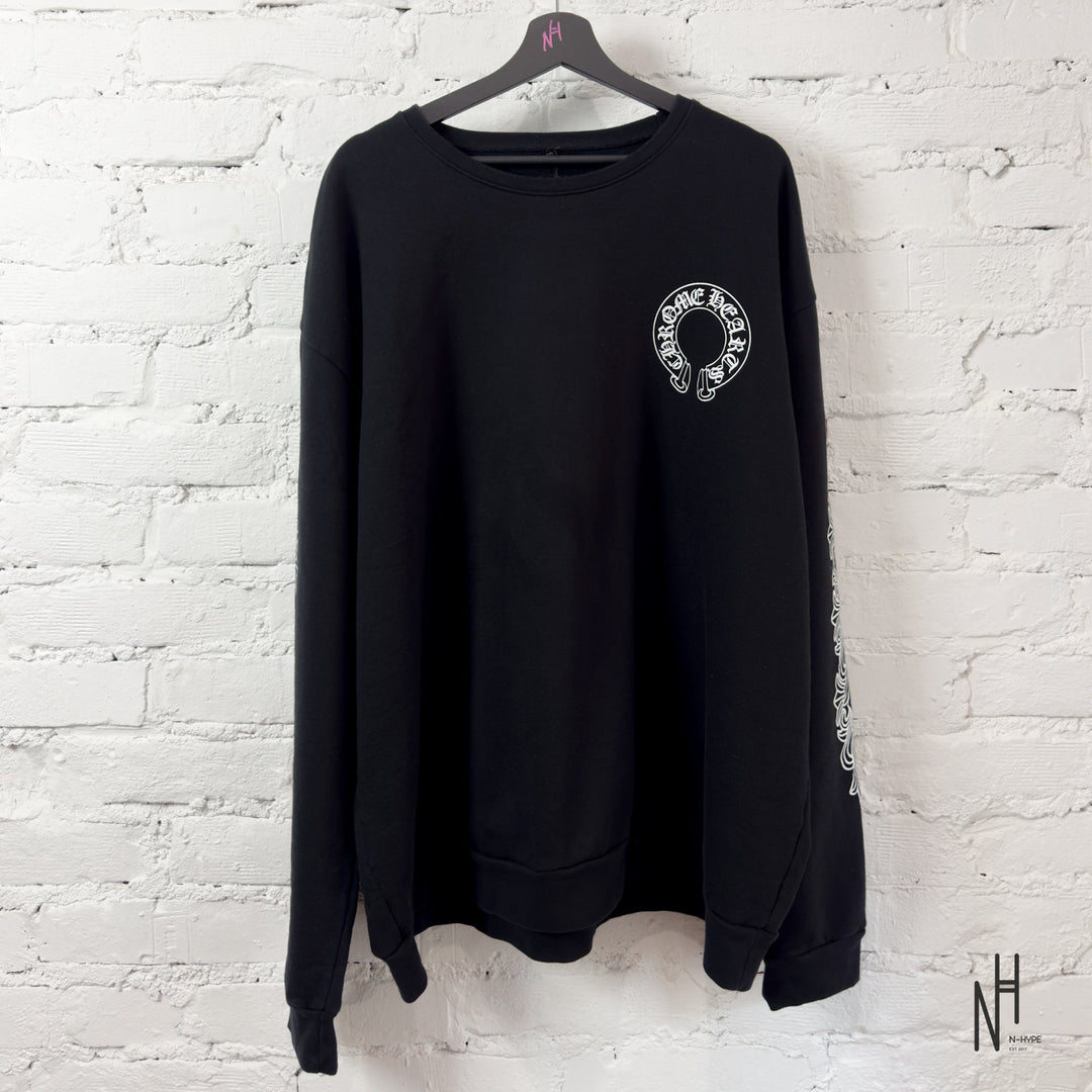 Chrome Hearts Horseshoe Floral Crewneck Black koszulka męska N-Hype