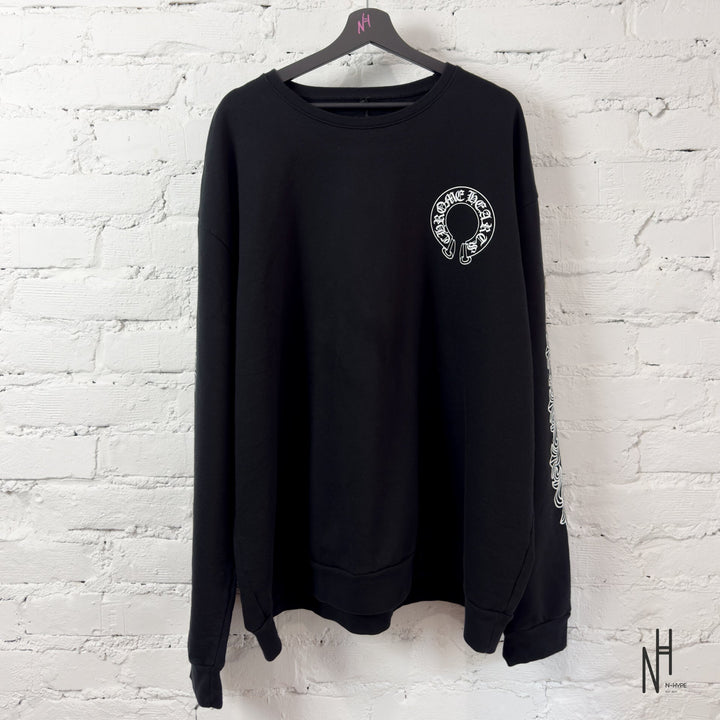 Chrome Hearts Horseshoe Floral Crewneck Black koszulka męska N-Hype