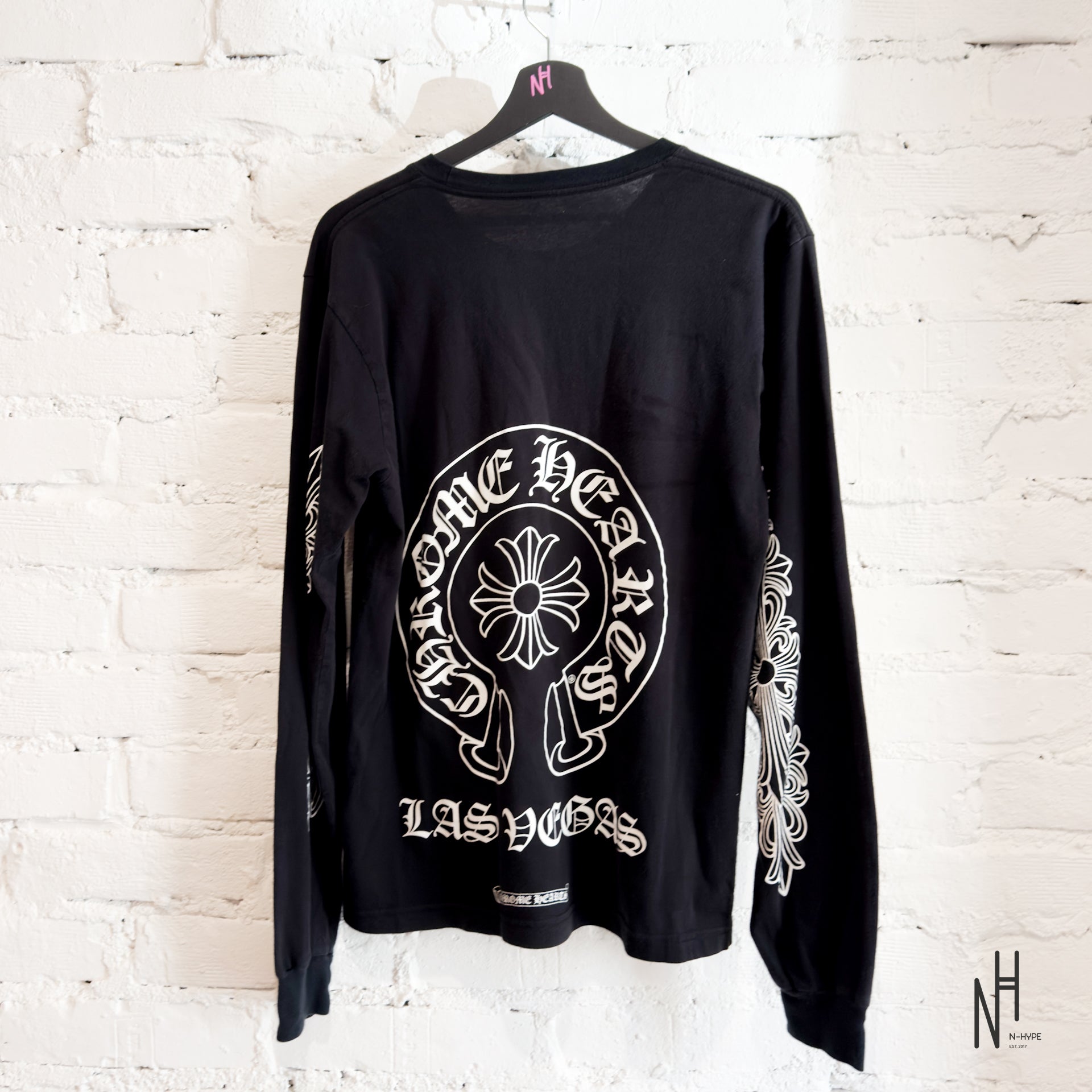 Chrome Hearts Horseshoe Floral Las Vegas Black Longsleeve | N-Hype