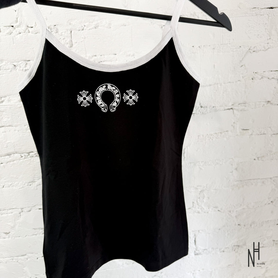 Chrome Hearts Horseshoe Logo Tank koszulka damska czarna N-Hype.