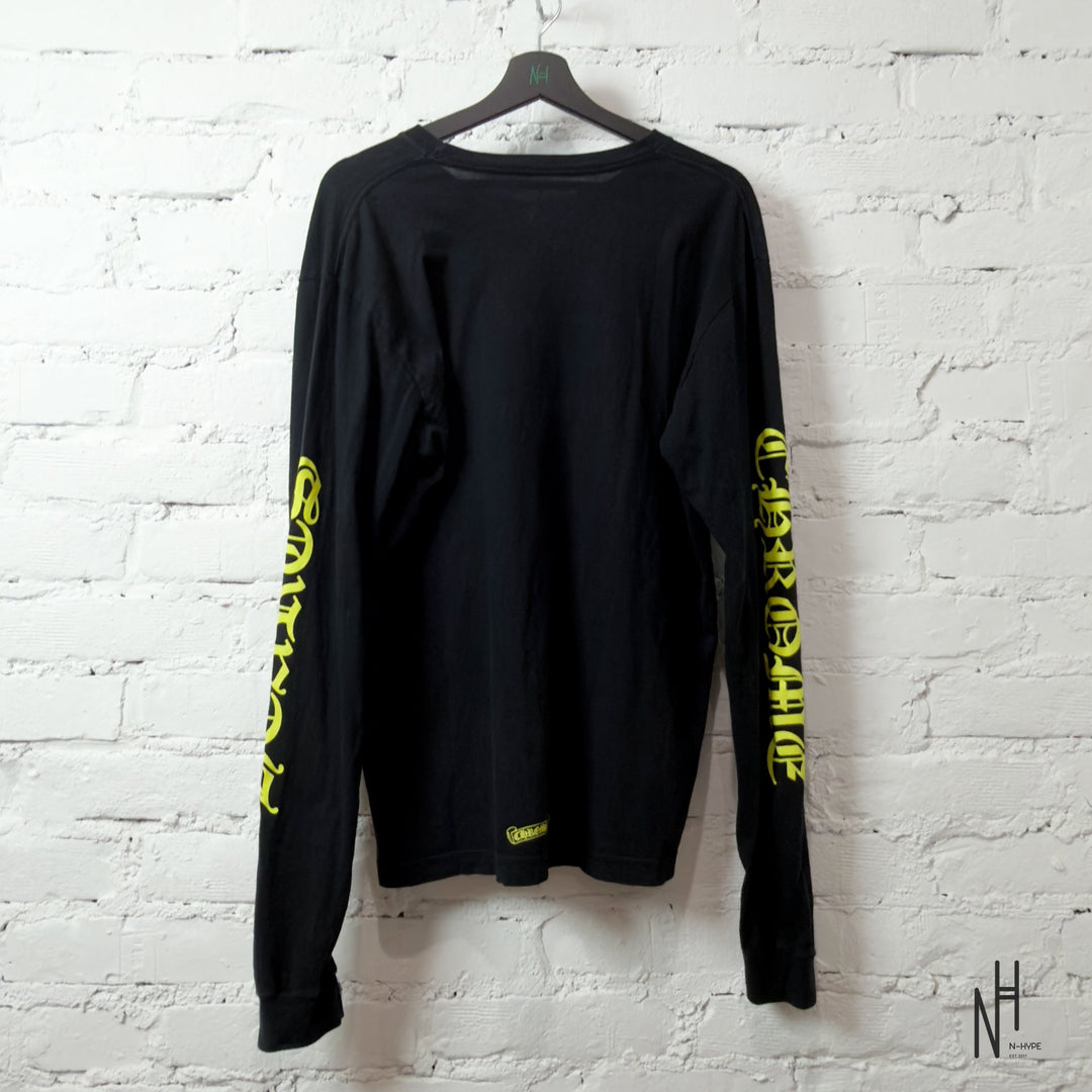Chrome Hearts Long Sleeve Pocket Crew Yellow Black koszulka męska N-Hype