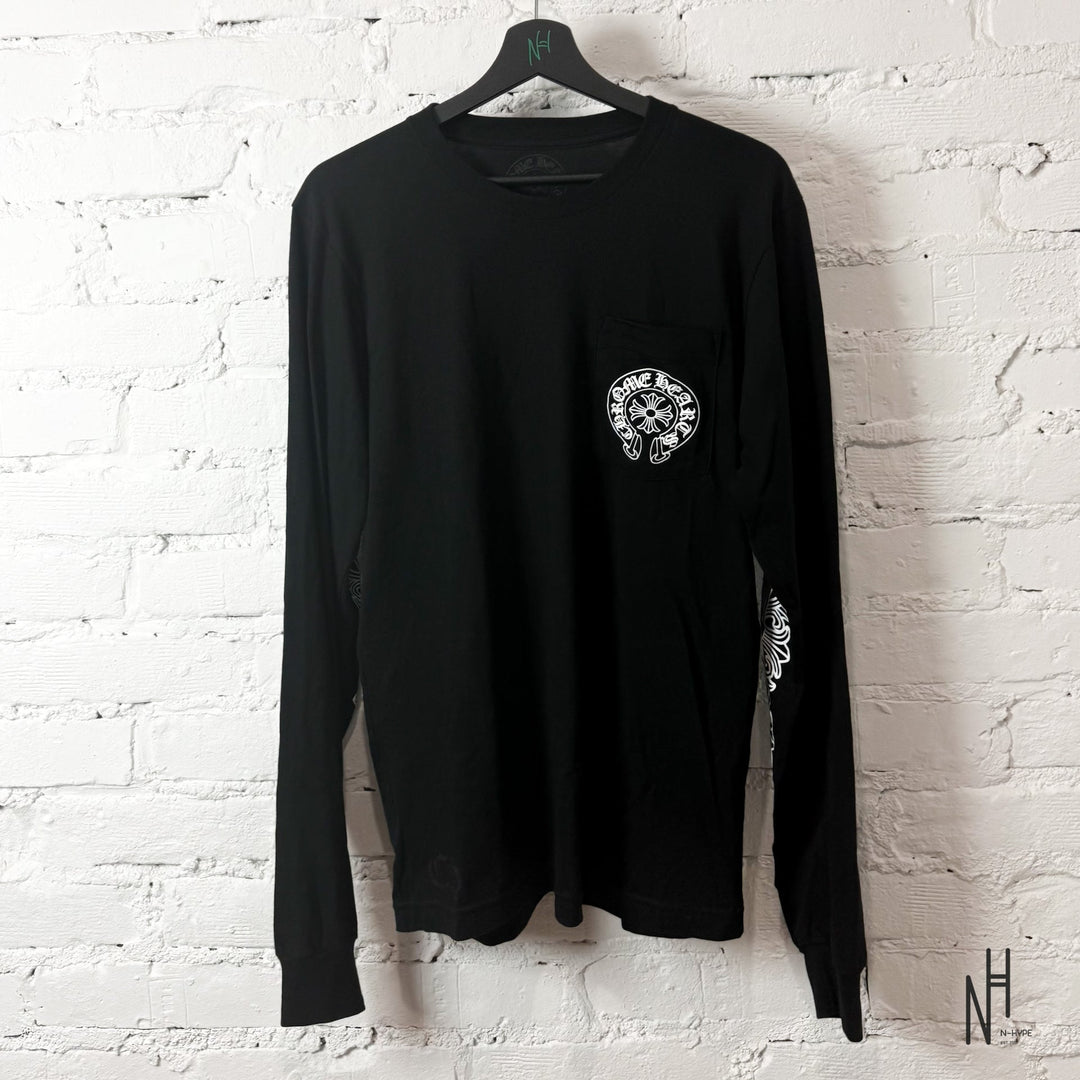 Chrome Hearts Longsleeve Black Horseshoe koszulka męska N-Hype