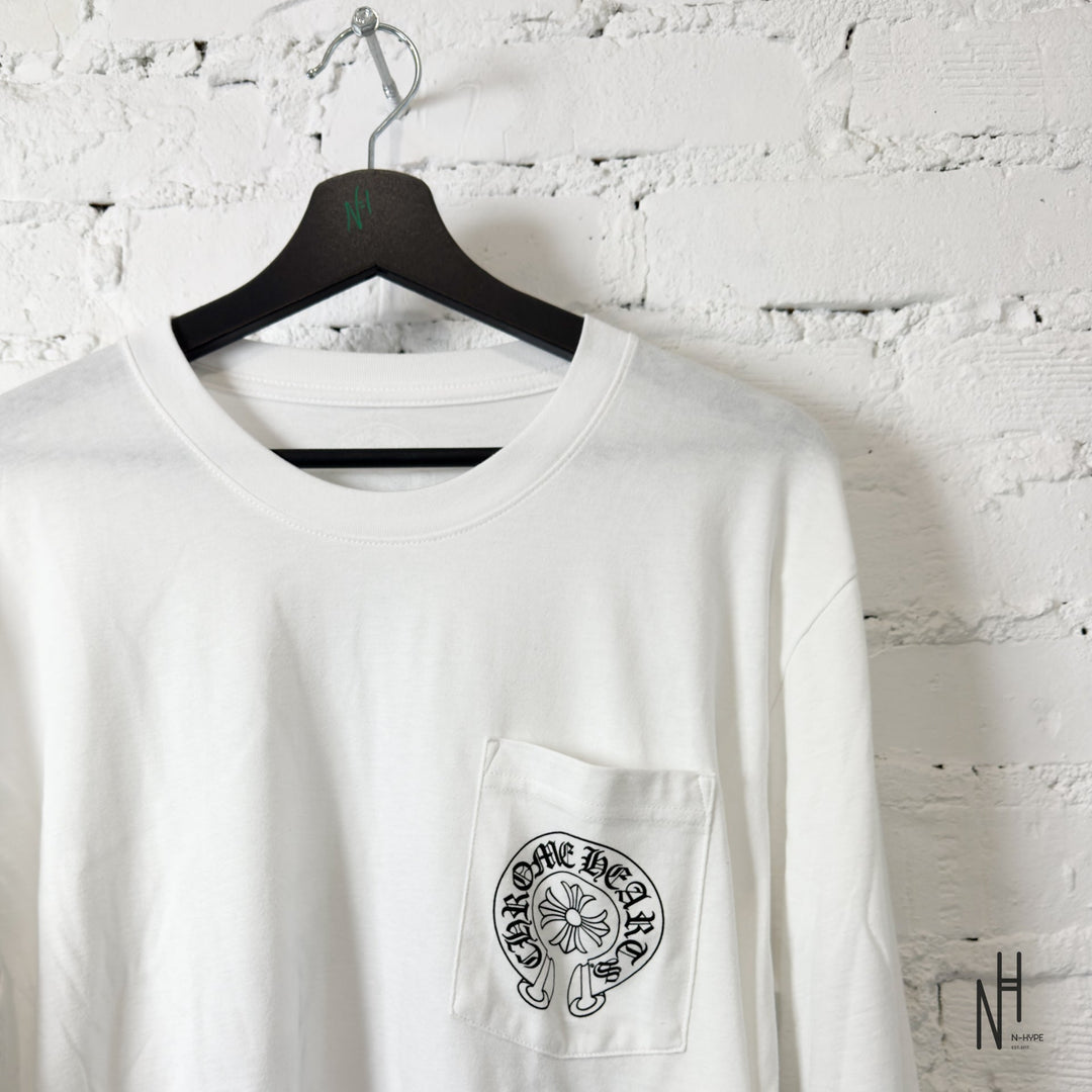 Chrome Hearts Longsleeve White Horseshoe koszulka męska N-Hype