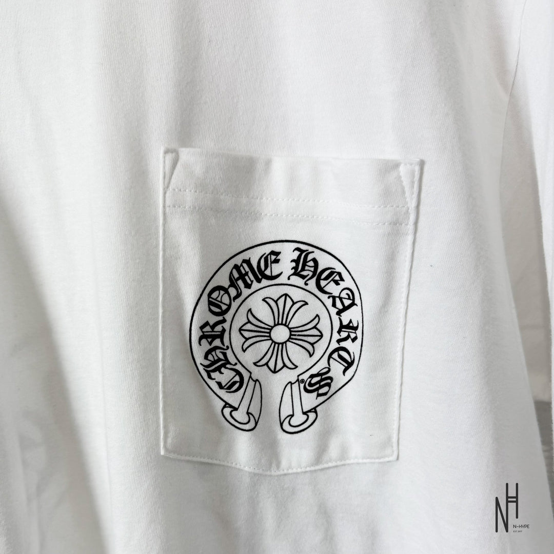 Chrome Hearts Longsleeve White Horseshoe koszulka męska N-Hype