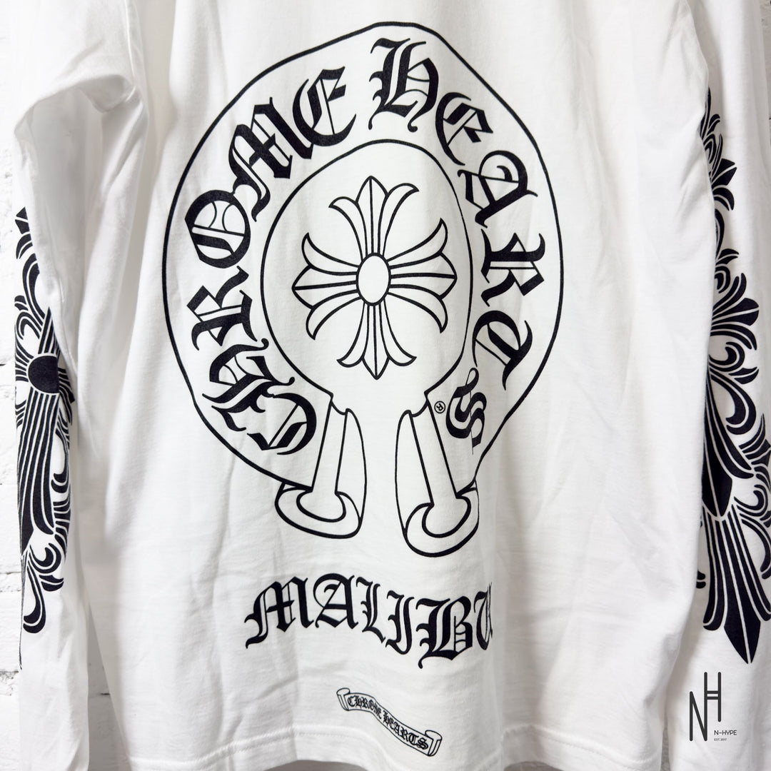 Chrome Hearts Longsleeve White Horseshoe koszulka męska N-Hype