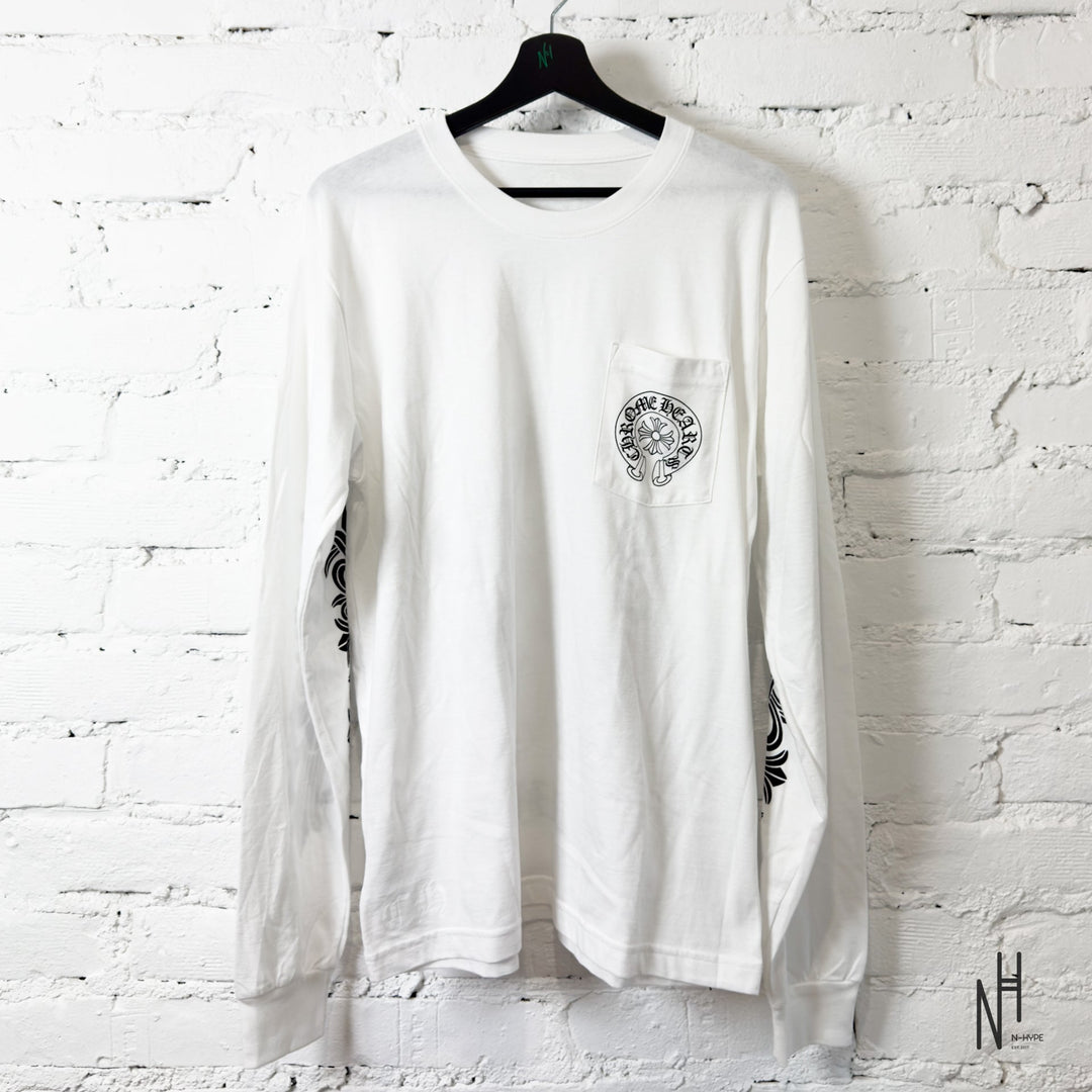 Chrome Hearts Longsleeve White Horseshoe koszulka męska N-Hype