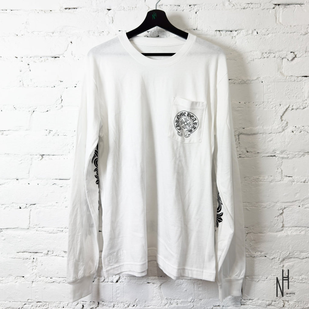 Chrome Hearts Longsleeve White Horseshoe | N-Hype