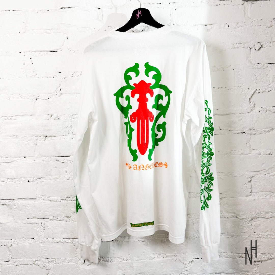 Chrome Hearts LOS ANGELES Dagger Shirt Long Sleeve White N-Hype koszulka męska biała