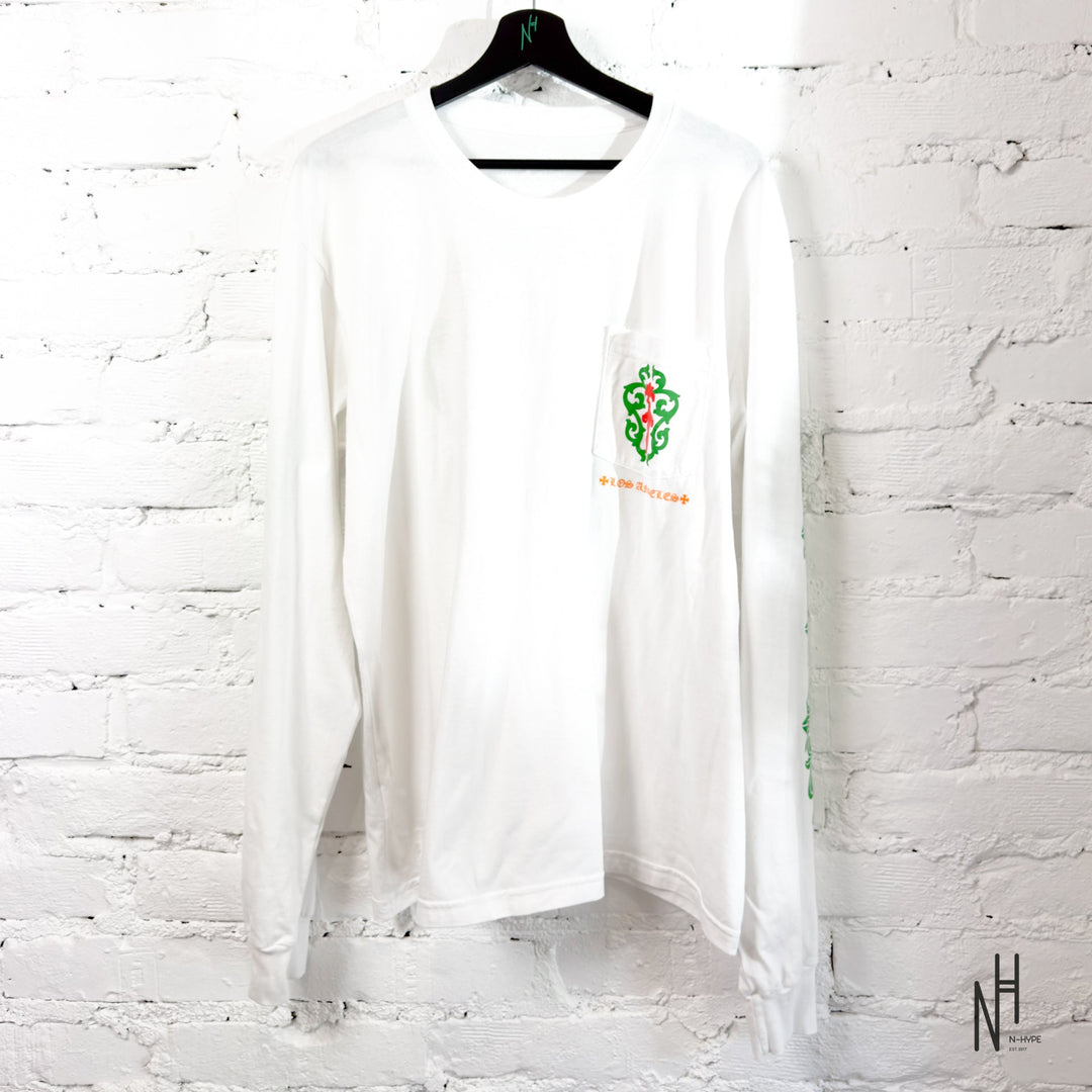 Chrome Hearts LOS ANGELES Dagger Shirt Long Sleeve White koszulka męska N-Hype