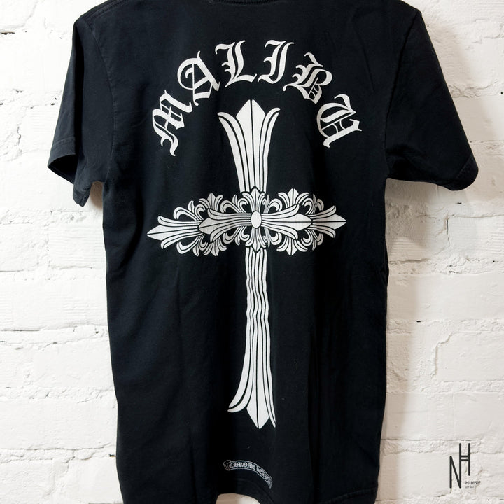Chrome Hearts Malibu Exclusive Cross Logo T-shirt czarna męska N-Hype.