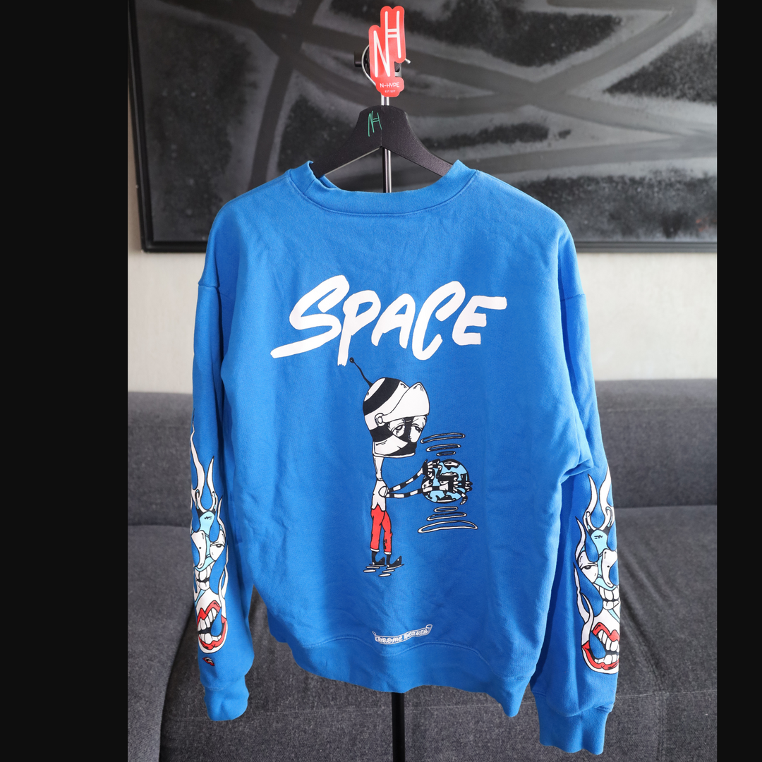 Chrome Hearts Matty Boy Space Crewneck czarna koszulka męska N-Hype