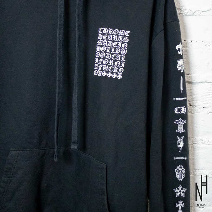 Chrome Hearts Multi Logo Hoodie Black N-Hype streetwear hoodie trendsetter fashionista.