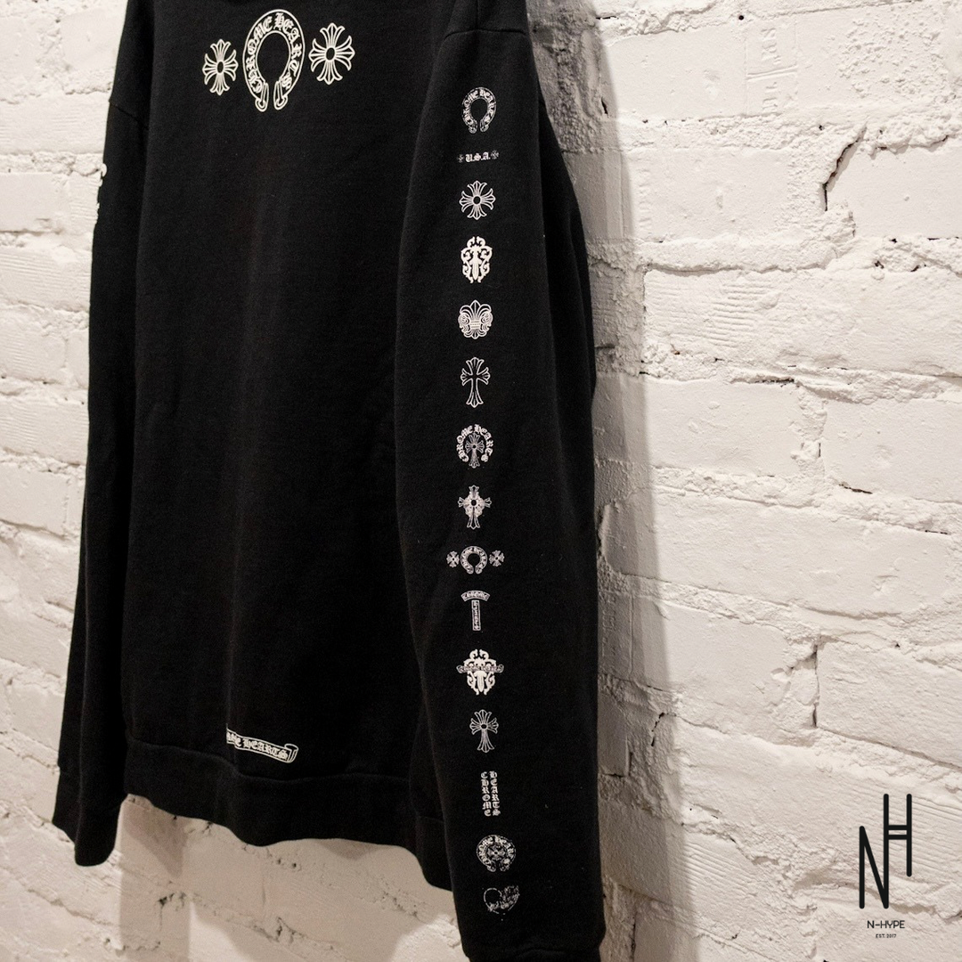 Chrome Hearts Multi Logo Hoodie Black N-Hype streetwear koszulka z kapturem
